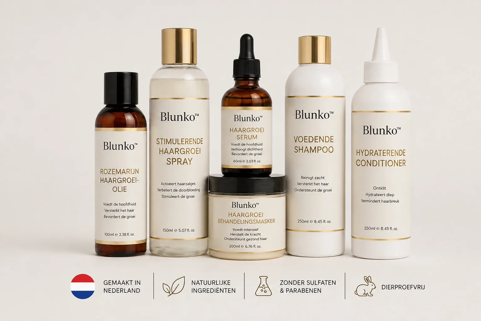Everydaynova Healthy Hair Starter Kit met stimulerende spray, serum, shampoo, conditioner, haarolie en haarmasker